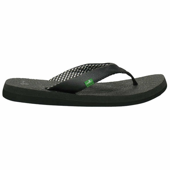 Sanuk Flip Flop Ladies' Yoga Mat Black Beach Pool - Picture 2 of 4